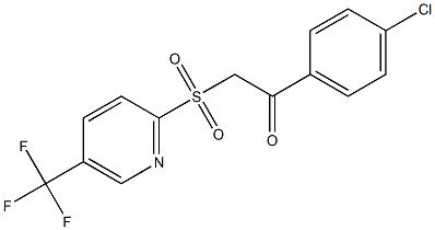 1-(4-chlorophenyl)-2-{[5-(trifluoromethyl)-2-pyridyl]sulfonyl}ethan-1-one Struktur