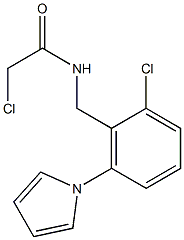 2-chloro-N-[2-chloro-6-(1H-pyrrol-1-yl)benzyl]acetamide Struktur