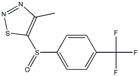 4-methyl-5-{[4-(trifluoromethyl)phenyl]sulfinyl}-1,2,3-thiadiazole Struktur