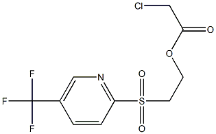 2-{[5-(trifluoromethyl)-2-pyridyl]sulfonyl}ethyl 2-chloroacetate Struktur