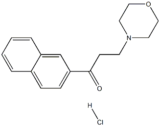 3-morpholino-1-(2-naphthyl)propan-1-one hydrochloride Struktur