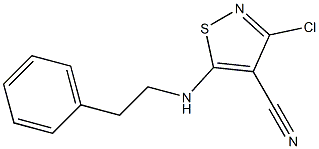 3-chloro-5-(phenethylamino)-4-isothiazolecarbonitrile Struktur