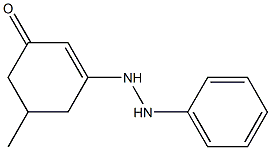 5-methyl-3-(2-phenylhydrazino)-2-cyclohexen-1-one Struktur