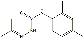 N1-(2,4-dimethylphenyl)-2-(1-methylethylidene)hydrazine-1-carbothioamide Struktur