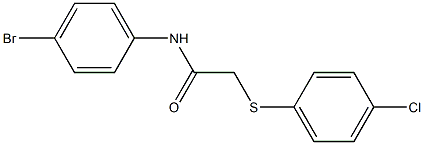 N1-(4-bromophenyl)-2-[(4-chlorophenyl)thio]acetamide Struktur