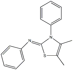 N1-(4,5-dimethyl-3-phenyl-2,3-dihydro-1,3-thiazol-2-yliden)aniline Struktur