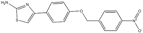 4-{4-[(4-nitrobenzyl)oxy]phenyl}-1,3-thiazol-2-amine Struktur