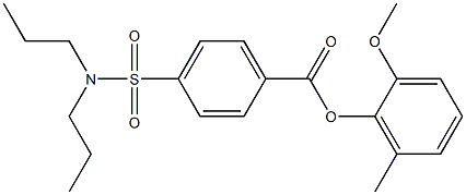 2-methoxy-6-methylphenyl 4-[(dipropylamino)sulfonyl]benzoate Struktur