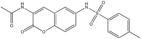 N1-(6-{[(4-methylphenyl)sulfonyl]amino}-2-oxo-2H-chromen-3-yl)acetamide Struktur