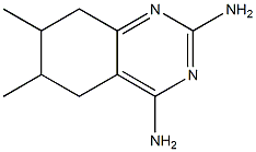 6,7-dimethyl-5,6,7,8-tetrahydroquinazoline-2,4-diamine Struktur