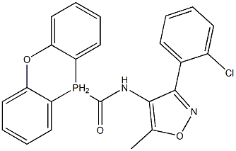 N-[3-(2-chlorophenyl)-5-methylisoxazol-4-yl]oxo(diphenyl)phosphoranecarboxamide Struktur