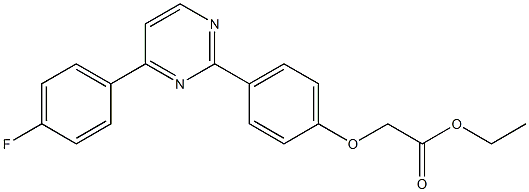 ethyl 2-{4-[4-(4-fluorophenyl)-2-pyrimidinyl]phenoxy}acetate Struktur