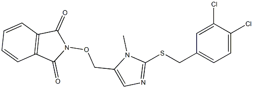 2-({2-[(3,4-dichlorobenzyl)sulfanyl]-1-methyl-1H-imidazol-5-yl}methoxy)-1H-isoindole-1,3(2H)-dione Struktur