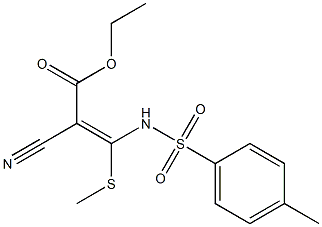 ethyl 2-cyano-3-{[(4-methylphenyl)sulfonyl]amino}-3-(methylthio)acrylate Struktur