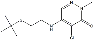 5-{[2-(tert-butylthio)ethyl]amino}-4-chloro-2-methyl-2,3-dihydropyridazin-3-one Struktur