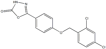 5-{4-[(2,4-dichlorobenzyl)oxy]phenyl}-1,3,4-oxadiazol-2(3H)-one Struktur