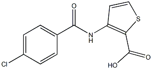 3-[(4-chlorobenzoyl)amino]thiophene-2-carboxylic acid Struktur