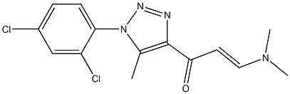 1-[1-(2,4-dichlorophenyl)-5-methyl-1H-1,2,3-triazol-4-yl]-3-(dimethylamino)prop-2-en-1-one Struktur