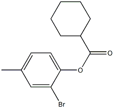 2-bromo-4-methylphenyl cyclohexane-1-carboxylate Struktur