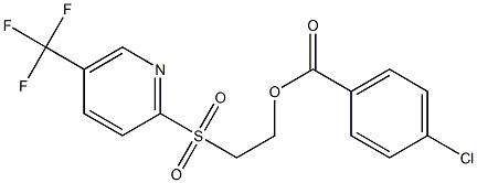 2-{[5-(trifluoromethyl)-2-pyridyl]sulfonyl}ethyl 4-chlorobenzoate Struktur