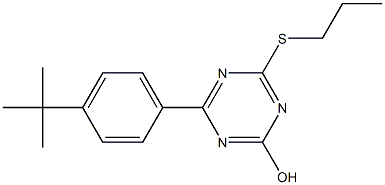 4-[4-(tert-butyl)phenyl]-6-(propylthio)-1,3,5-triazin-2-ol Struktur