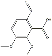 2,3-Dimethoxy-6-formylbenzoic acid,tech.(Opianic acid) tech. (30% diacid) Struktur