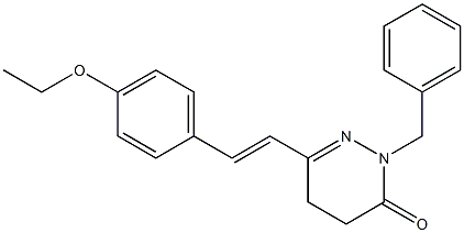 2-benzyl-6-(4-ethoxystyryl)-4,5-dihydro-3(2H)-pyridazinone Struktur