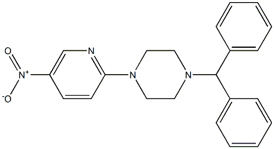 1-benzhydryl-4-(5-nitro-2-pyridinyl)piperazine Struktur