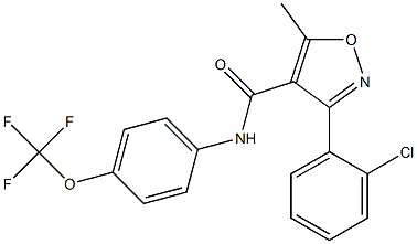 3-(2-chlorophenyl)-5-methyl-N-[4-(trifluoromethoxy)phenyl]-4-isoxazolecarboxamide Struktur