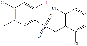 1,5-dichloro-2-[(2,6-dichlorobenzyl)sulfonyl]-4-methylbenzene Struktur