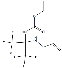 ethyl N-[1-(allylamino)-2,2,2-trifluoro-1-(trifluoromethyl)ethyl]carbamate Struktur