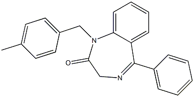 1-(4-methylbenzyl)-5-phenyl-1,3-dihydro-2H-1,4-benzodiazepin-2-one Struktur