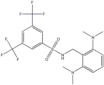 N1-[2,6-di(dimethylamino)benzyl]-3,5-di(trifluoromethyl)benzene-1-sulfonamide Struktur