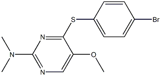 4-[(4-bromophenyl)sulfanyl]-5-methoxy-N,N-dimethyl-2-pyrimidinamine Struktur