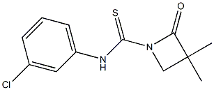 N1-(3-chlorophenyl)-3,3-dimethyl-2-oxoazetane-1-carbothioamide Struktur