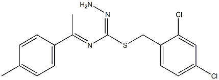 2,4-dichlorobenzyl N-[1-(4-methylphenyl)ethylidene]aminomethanehydrazonothioate Struktur