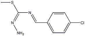 methyl N-(4-chlorobenzylidene)aminomethanehydrazonothioate Struktur