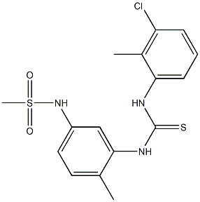 N-(3-{[(3-chloro-2-methylanilino)carbothioyl]amino}-4-methylphenyl)methanesulfonamide Struktur