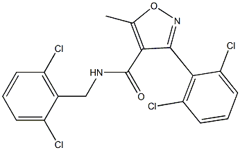 N4-(2,6-dichlorobenzyl)-3-(2,6-dichlorophenyl)-5-methylisoxazole-4-carboxamide Struktur