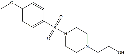 2-{4-[(4-methoxyphenyl)sulfonyl]piperazino}-1-ethanol Struktur