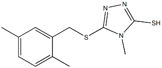 5-[(2,5-dimethylbenzyl)thio]-4-methyl-4H-1,2,4-triazole-3-thiol Struktur