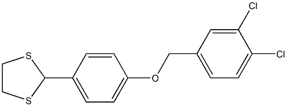 2-{4-[(3,4-dichlorobenzyl)oxy]phenyl}-1,3-dithiolane Struktur