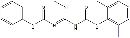 N-[[(anilinocarbothioyl)imino](methylamino)methyl]-N'-(2,6-dimethylphenyl)urea Struktur