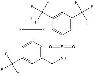 N1-[3,5-di(trifluoromethyl)benzyl]-3,5-di(trifluoromethyl)benzene-1-sulfonamide Struktur