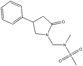 N-methyl-N-[(2-oxo-4-phenyl-1-pyrrolidinyl)methyl]methanesulfonamide Struktur