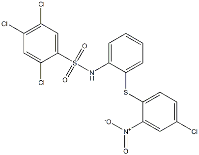 N1-{2-[(4-chloro-2-nitrophenyl)thio]phenyl}-2,4,5-trichlorobenzene-1-sulfonamide Struktur