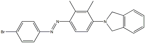 1-(4-bromophenyl)-2-[4-(2,3-dihydro-1H-isoindol-2-yl)-2,3-dimethylphenyl]di az-1-ene Struktur