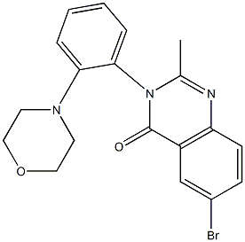 6-bromo-2-methyl-3-(2-morpholinophenyl)-3,4-dihydroquinazolin-4-one Struktur