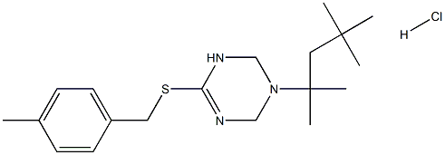 6-[(4-methylbenzyl)thio]-3-(1,1,3,3-tetramethylbutyl)-1,2,3,4-tetrahydro-1,3,5-triazine hydrochloride Struktur