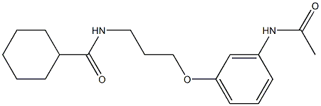 N-{3-[3-(acetylamino)phenoxy]propyl}cyclohexanecarboxamide Struktur